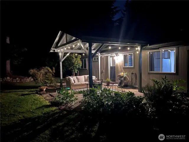 The back covered patio ideal for entertaining year round.