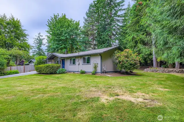 A large side yard on this spacious lot.