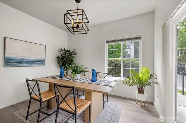 Dining room to patio with ease