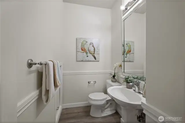 Main level powder room