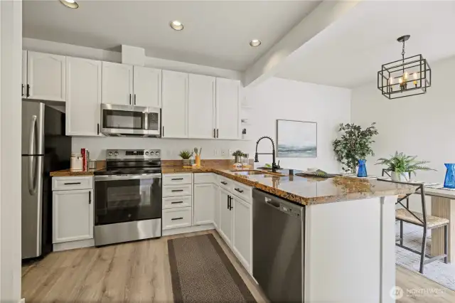 Open concept kitchen
