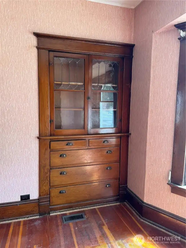Dining Room Original Built-In Cabinet