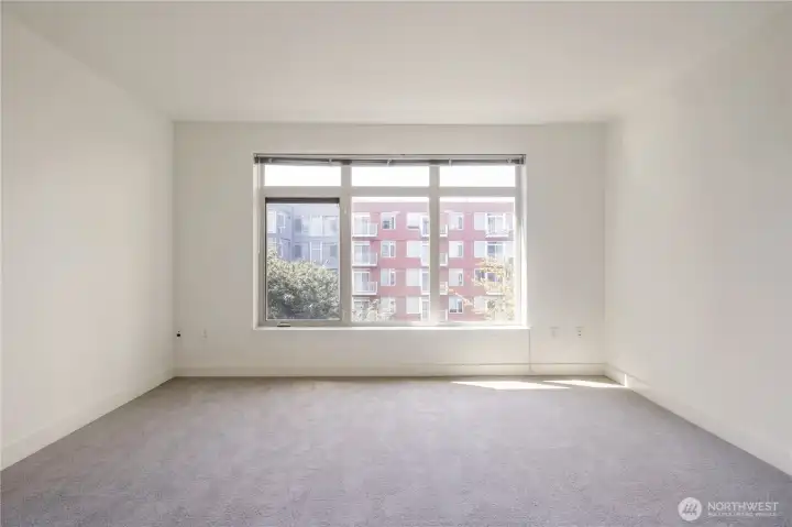 living room with extensive windows