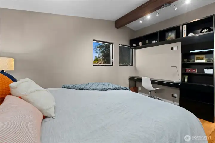 Primary bedroom. The built in desk provides an additional work from home area over and above the 5 bedrooms.
