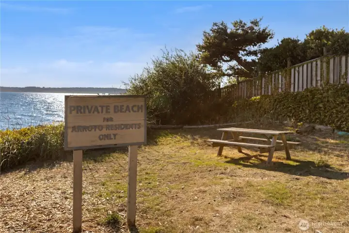 Residents of the Arroyos have access to a private beach in the neighborhood