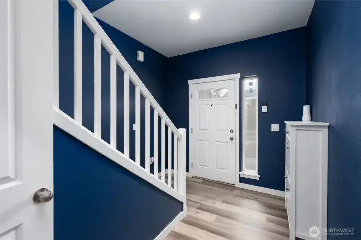 Your entry is calming and welcoming all at the same time!