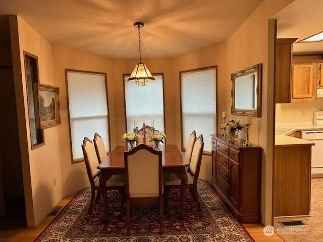 Staged Dining area,