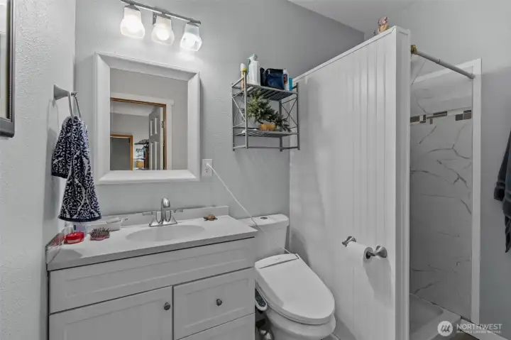 3/4 bath on lower level