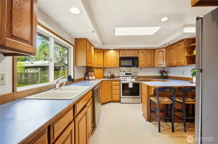 Kitchen from dining room