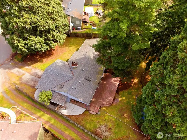 Aerial view of home/property