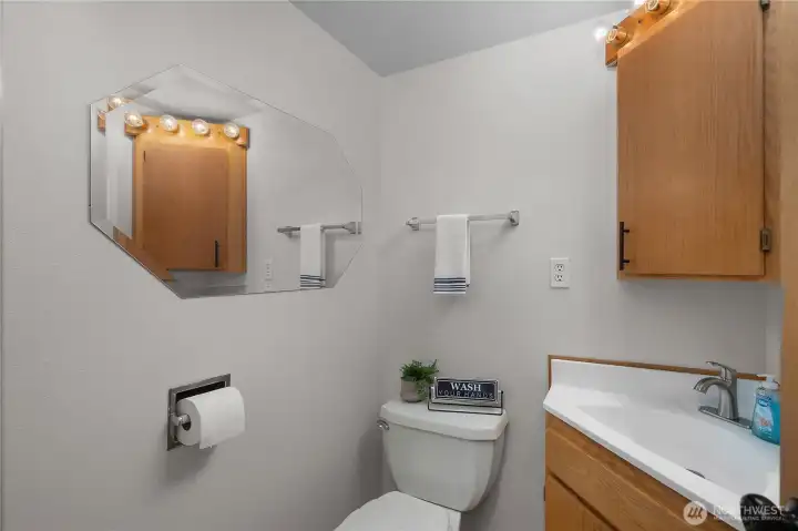 Half bathroom on the main floor. Half bathroom on the main floor.