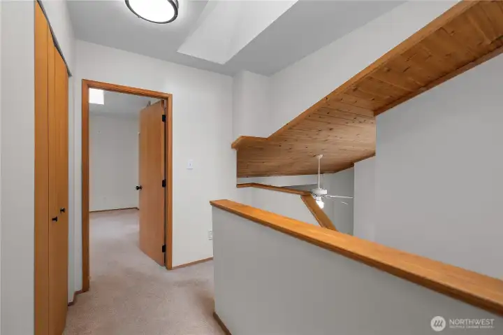 Upstairs hallway. Upstairs hallway.