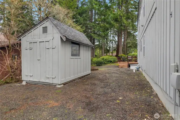 Shed for your green thumb or tools. Shed for your green thumb or tools.