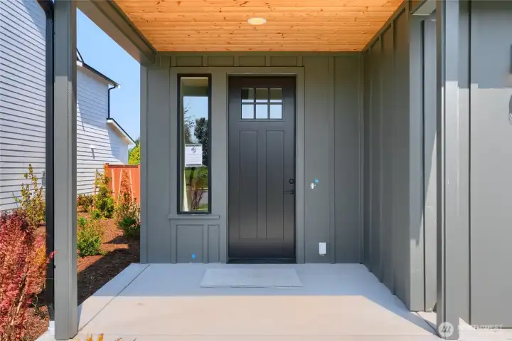 Covered Front Entrance to Home -  Pics are of a different 2601 Hattie plan home. Features and colors may differ.