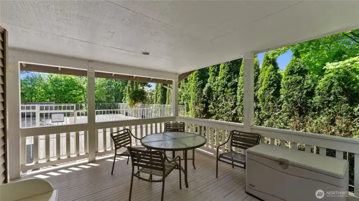 Covered deck just outside the Swimming Pool