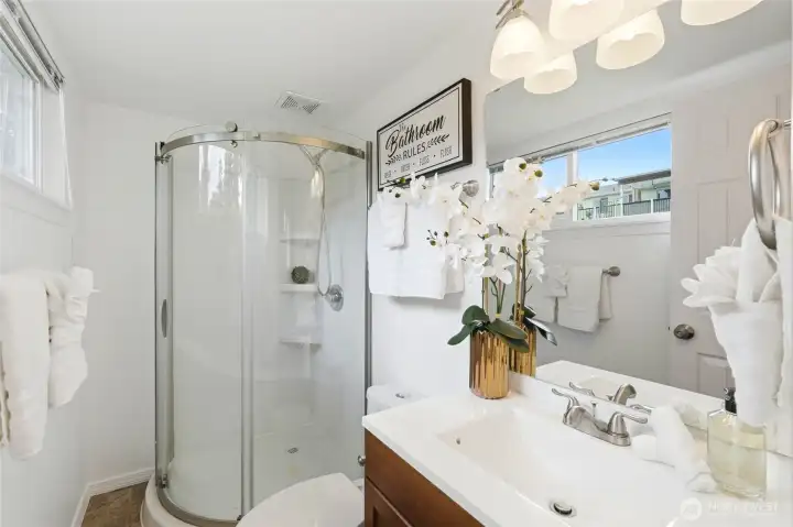 Private ensuite bath off the primary suite. Creates a true suite experience. Private ensuite bath off the primary suite. Creates a true suite experience.
