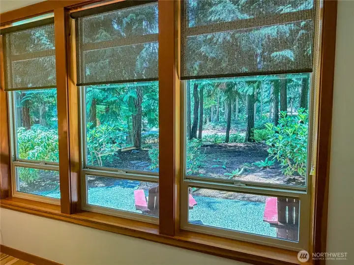Every window has a lush view Every window has a lush view