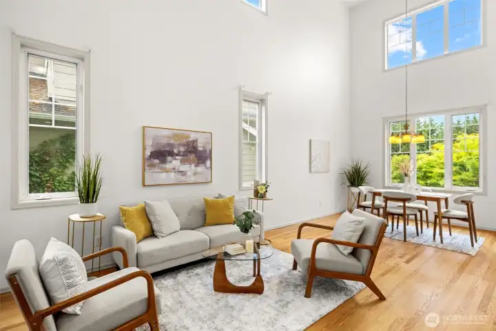 Grand entry with high ceilings Grand entry with high ceilings