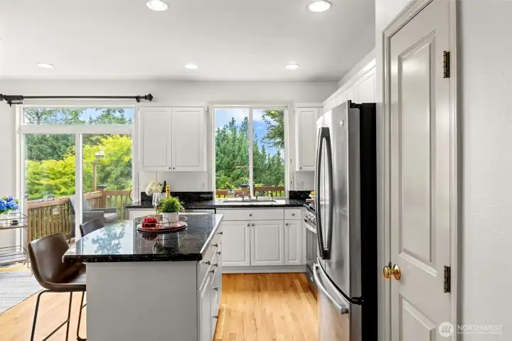 Double door with bottom shelf fridge/freezer, pantry Double door with bottom shelf fridge/freezer, pantry
