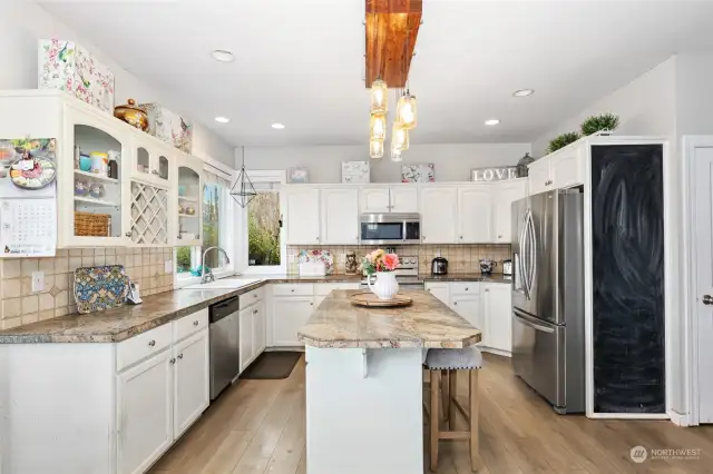 Large kitchen with island