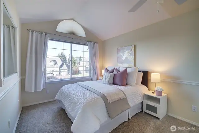 This large bedroom is perfect for guests, allowing more space for a sitting area or extra luggage…because once they get here, they wont want to leave!