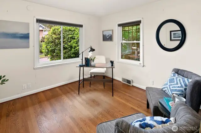 2nd bedroom staged as an office