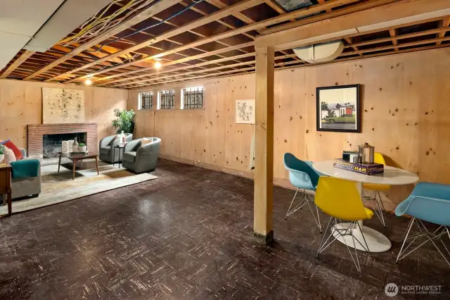 Large lower-level rec room