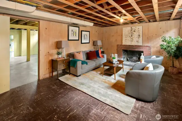 Looking toward laundry room