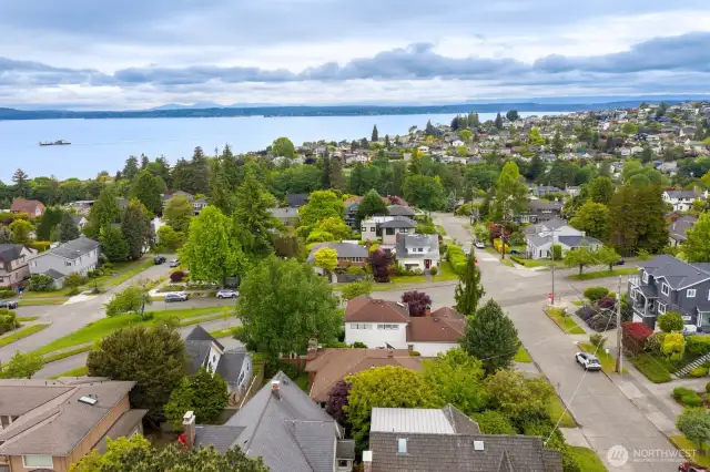 Aerial looking West