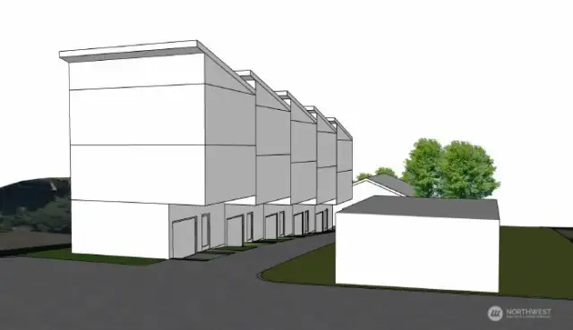 Townhomes rendering on East side of parcel