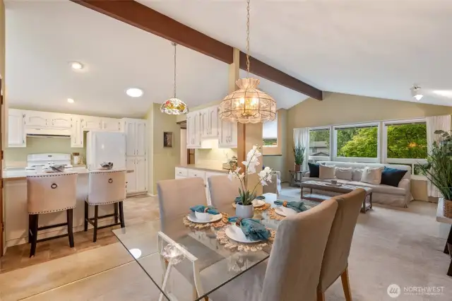 Dining Room off Living Room & Kitchen