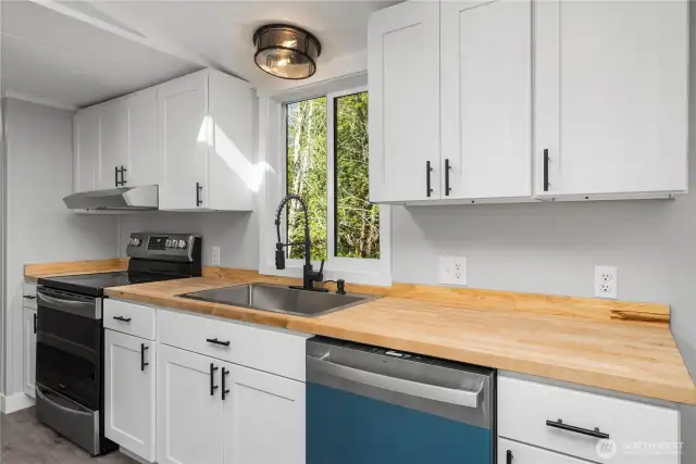 Bright open kitchen