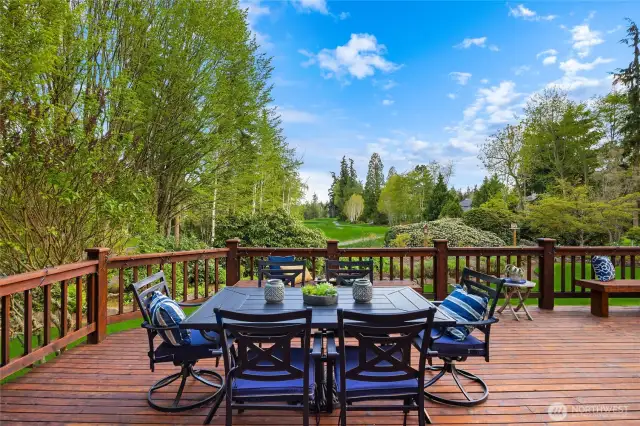 The outdoor deck is both spacious and private and makes the perfect spot for entertaining or taking in more of those amazing views.