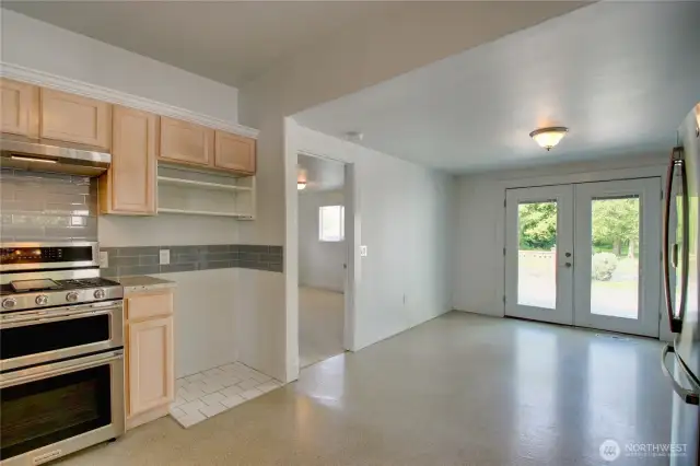 The doorway to the left leads to the primary bedroom.