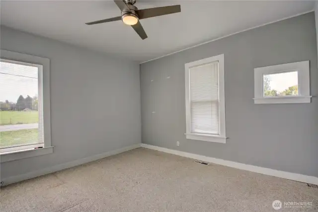 This is the bedroom that is off of the living room.