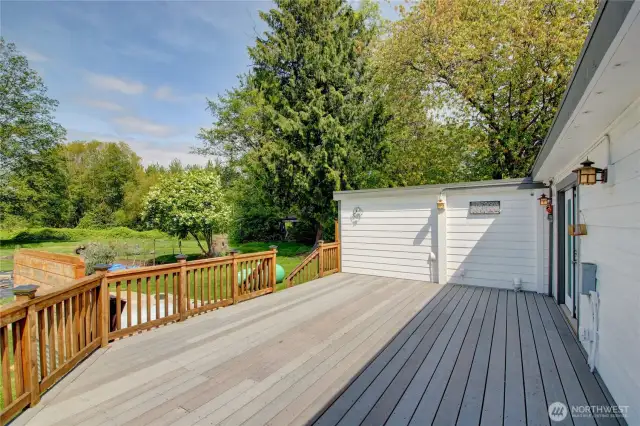 The deck is over 400 square feet!