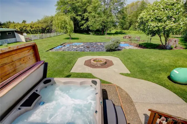 Can you imagine soaking in the hot tub after a long day?