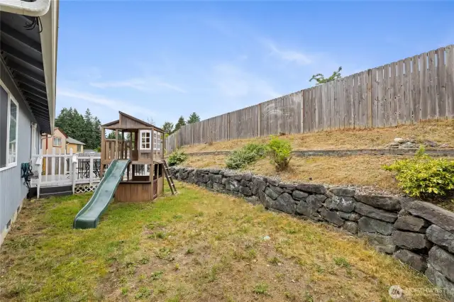 Terraced back yard