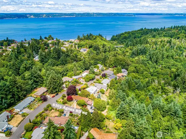 Aerial view of area showing Agnes Rd