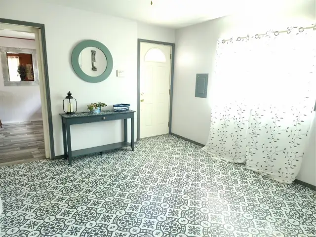 Light and bright laundry room