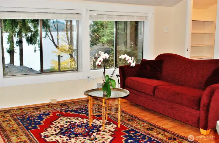 Guest house with views of the Sound.