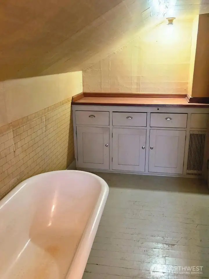 With Custom Wood Countertop