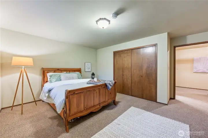 Spacious lower level bedroom