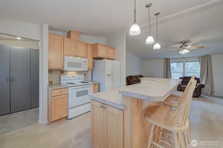 Another angle of the kitchen.