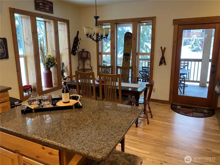 Dining area off of kitchen