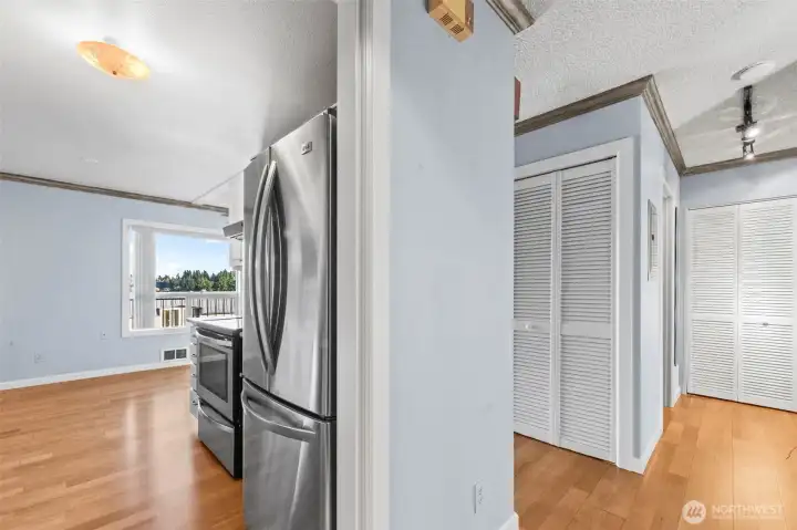 Kitchen right across the hall