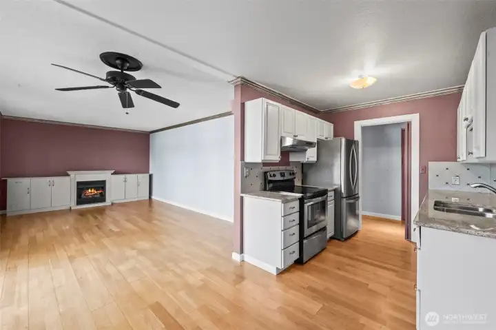 Open concept Kitchen-Dining-Livingroom