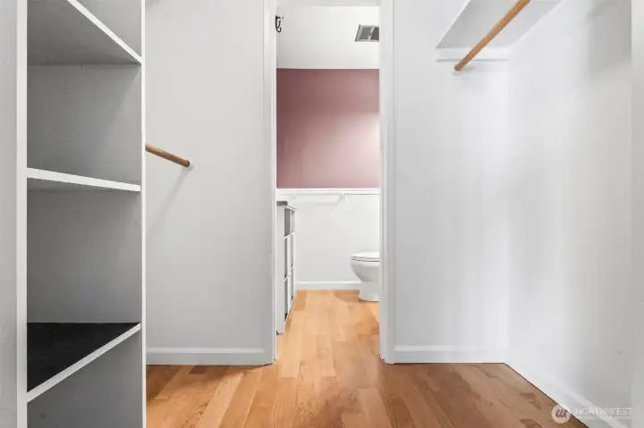 Primary walk in closet