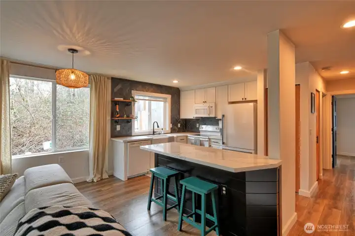 Kitchen with eating area