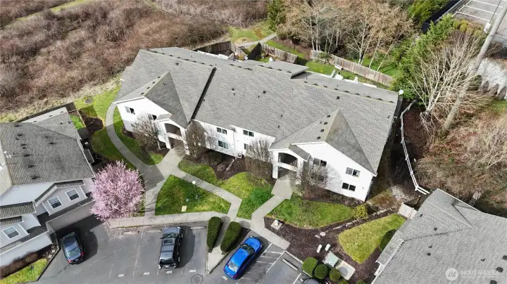 Looking down on the complex